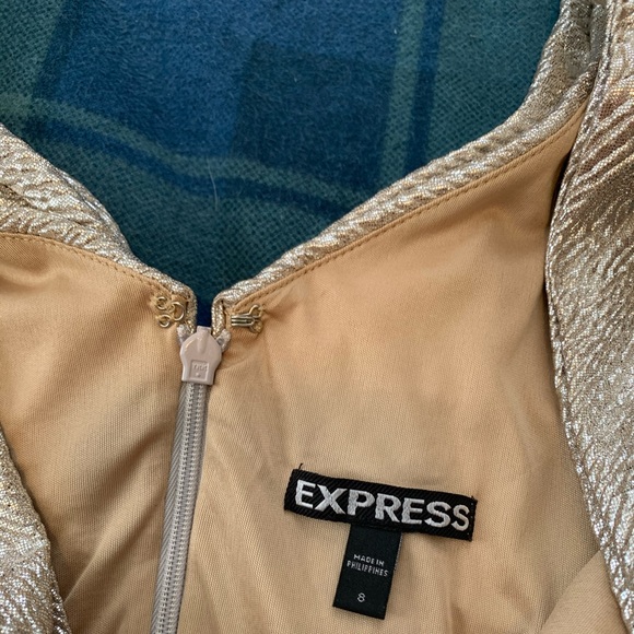 Express Gold Midi Dress - Picture 2 of 3